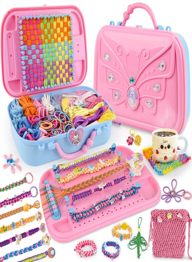 Nicella 6-in-1 Friendship Bracelet Making Kit,Weaving Loom Kit Toys, 500+ Pcs Craft Kits For Kids,A multi-functional Weaving loom that can be used to make Bracelet, potholder, pendants, bags, hats and scarves - Image 1